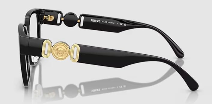 Versace Eyeglasses VE 3371 D GB1 Black at Amazon Women's