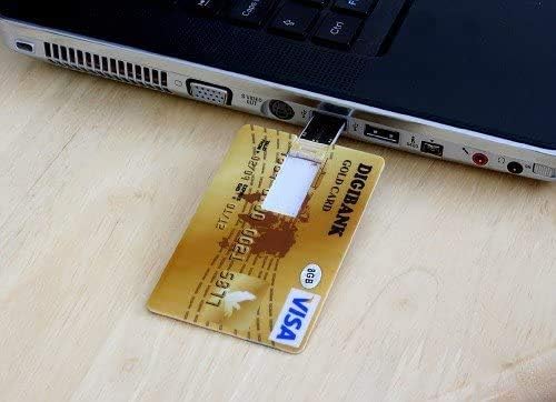 16gb USB 2.0 Ultra Slim GOLD Credit Card Style Flash Memory Stick Drive 16g High speed key