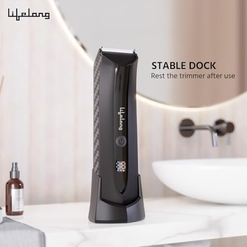 Image of Lifelong Body Trimmer for Men All in One|Private Parts & Body Trimmer for Man|Waterproof Groomer for Chest, Arms, Underarms, Pubic Hair, Legs|Clean Shave Full Body Shaver|Ceramic Blade|100Min Runtime