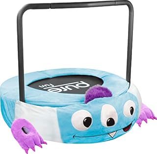 Pure Fun 36-inch Monster Plush Jumper Kids Trampoline with Handrail