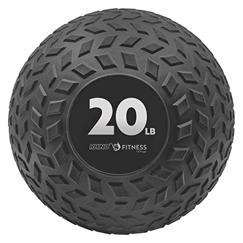 Champion Sports Rhino Fitness Slam Ball &ndash; Weighted, Sand-Filled, Bounce-Resistant Ball with Rubber...
