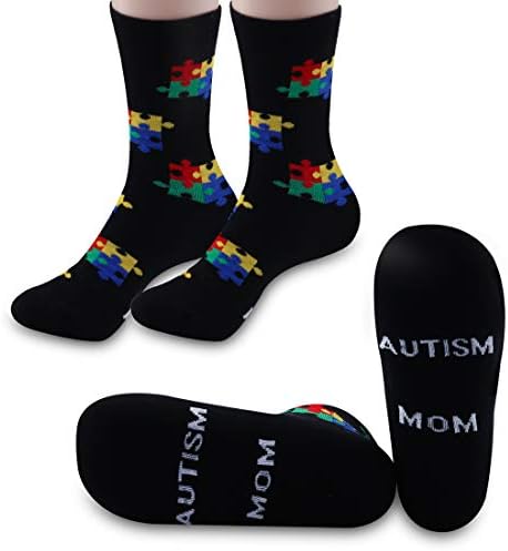 Buy JXGZSO Autism Moms Socks Gift Autism Awareness Gift Puzzle Socks ...