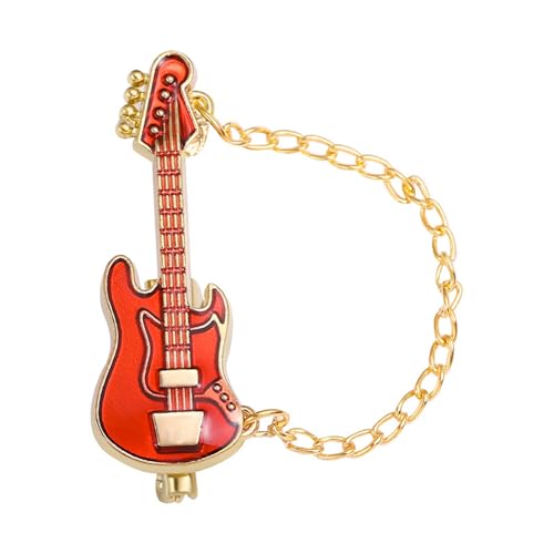 Guitar tassel chain brooch pin