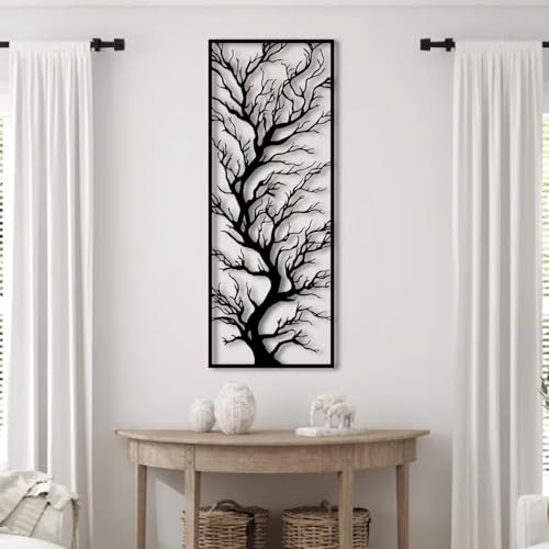 ENJOYOO Metal Wall Art Tree, Metal Tree Branch Wall Deco
