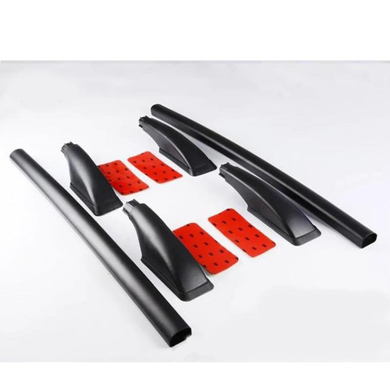 Porte-bagages voiture toit perforé alliage d'aluminium modification esthétique noir 160cm