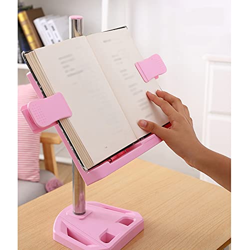 Soporte de libro con altura ajustable y panel desmontable para tableta 6