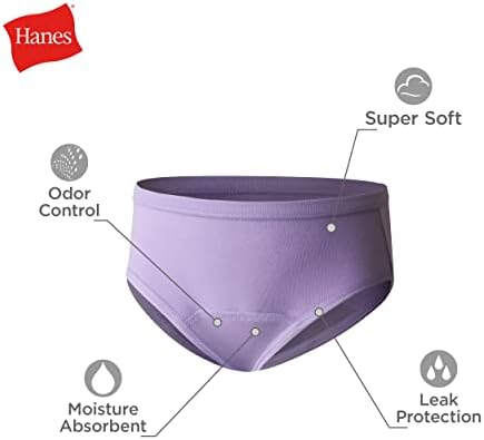 Hanes Girls Toddler Potty Trainer Briefs, 6-pack Underwear, Assorted, 2-3 US - 2