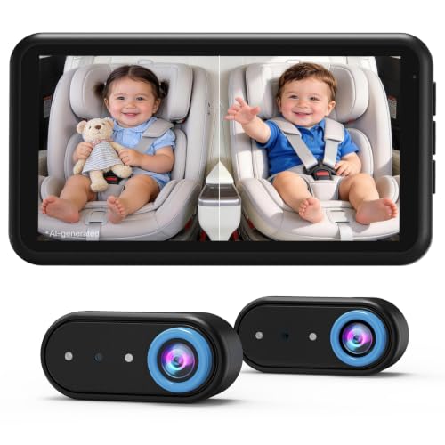 Image of LUCKVIEW BM2 PRO Dual Baby Car Camera, 5.2 inch 1080P Baby Monitor