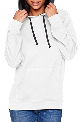 Next Level Unisex French Terry Pullover Hoody M WHT/ HTHR GRAY