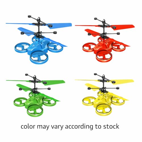 Image of Hand Sensor Drone for Kids Green | Gesture Control Flying Helicopter Toy with LED Lights | Rechargeable Indoor Flying Toy | Automatic Hover Safe Drone | Birthday Gift for Boys Girls (Yellow)