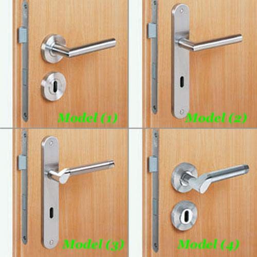 Preisvergleich Produktbild Türdrücker-Garnitur / Griffe aus Edelstahl oder aus feinem Zinkdruckguss / verschiedene Designs (Model (2))