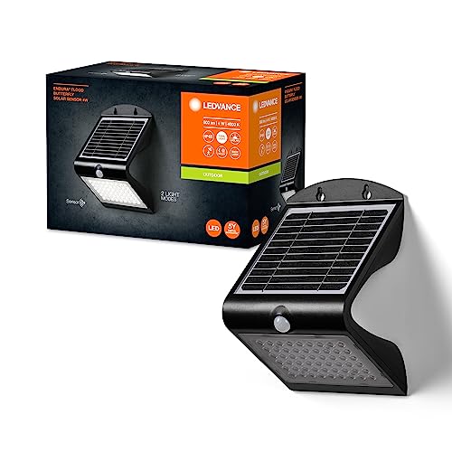 Ledvance Endura Butterfly Solar Flightlight, Nero, 4W, 500Lm, Sensore Di Movimento E Luce, Luce Esterna, Batteria, Batteria, Ecologica, Durata Lunga,