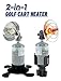 2-in-1 Portable Golf Cart Heater Propane with Storage Box, Adjustable Cup Holder & Camping Base, Compatible with EZGO, Club Car, Yamaha, and More, Golf Cart Accessories (Propane Tank Not Included)