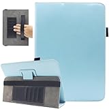 Universal 10 Inch Tablet Case, Universal 10.1 Inch Tablet Case, Viclowlpfe Protective Folio Stand Android Case for 9.6-11 Inch Tablet with Hand Strap and Cards Slots, Sky Blue
