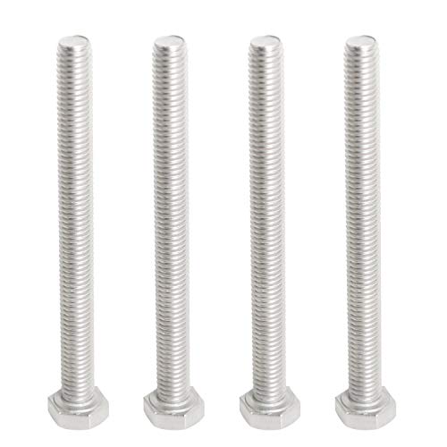Image of M8 x 90mm Hex Head Bolts Screws Grade 5.8 Stainless Steel, Fasteners Fully Machine Threaded SUS304 4 Pcs