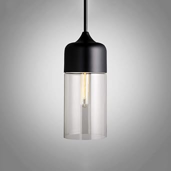Nordic Modern Loft Hanging Glass Pendant Lamp Fixtures E27 E26 LED Pendant Lights for Kitchen Restaurant Bar Living Room Bedroom Clear, A