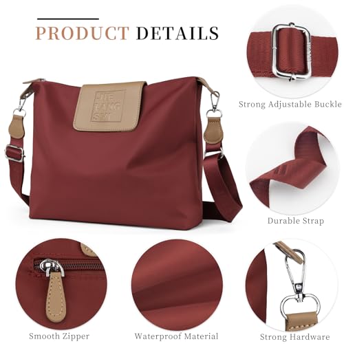 Image of JANKS Large Crossbody Bag for Women Fabric Nylon Casual Commuter Trendy Fashion Hobo Shoulder Ladies Travel Handbag