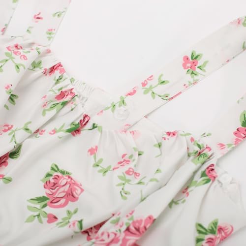 Image of Belle Poque Vintage Floral Dress for Women 2026 Summer A-line Sleeveless Flowy Midi Elegant Wedding Guest Cocktail Dress