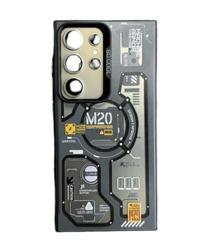 Image of MILLION CASES Back Cover Case for Samsung Galaxy S24 Ultra Shockproof Protective Silver Circuit Label IMD TPU Case for Men & Boys