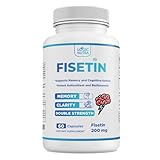 Fisetin Double Strength - 200 mg Capsules, 60 Count Introductory Offer only (Natural Bioflavonoid Polyphenols Supplement Similar to Apigenin, Luteolin, and Quercetin) Anti-Aging Support Senolytic