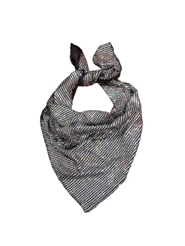 MakeMeChic Women's Rhinestone Scarves Glitter Party Y2K Headscarf Bandana Accessories