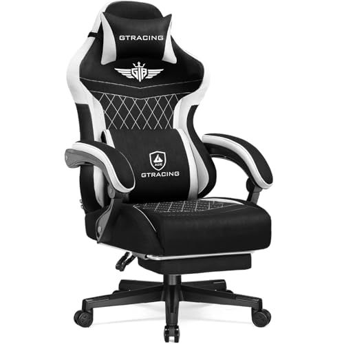 Image of GTPLAYER Gaming Chair with Foot Rest & Pocket Spring Cushion, Ergonomic High Back Computer Desk Chair with Headrest & Lumbar Support for Back Pain Relief, Lividity