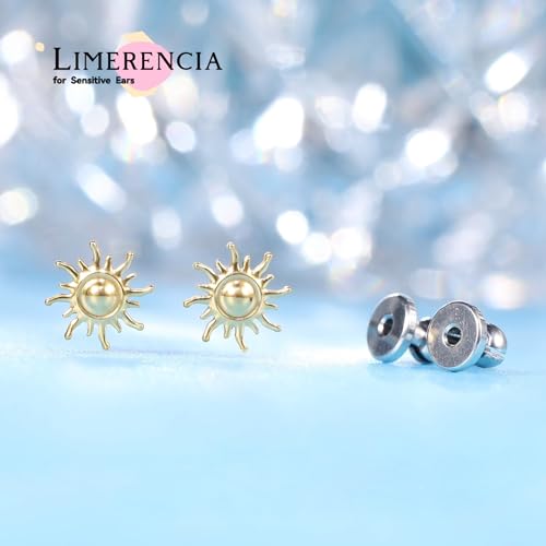Limerencia Implant Grade Pure Titanium Studs, F136 Hypoallergenic G23 Small Dainty Cubic Zirconia Earrings for Women's Sensitive Ears3