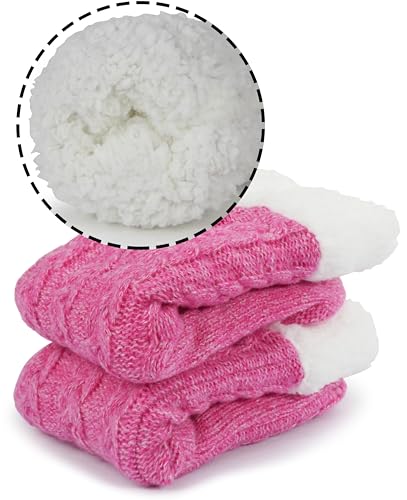 BenSorts Women Winter Thick Slipper Socks with Grippers Non Slip Warm Fuzzy Socks Christmas Gifts2