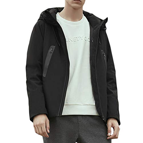 Doudoune Chauffante Homme Imperméable avec Capuche et 90% Duvet d'oie