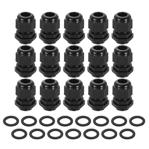 Presse-étoupe PG13.5 nylon noir étanche réglable pour câble de boîte de jonction électrique