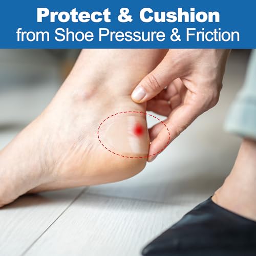 Image of Blister Bandages for Feet, 16pcs Invisible Blister Pads, 2 Size, Hydrocolloid Bandages, Waterproof Seal Blister Cushions for Toes, Heel Blister Prevention, Protection & Healing