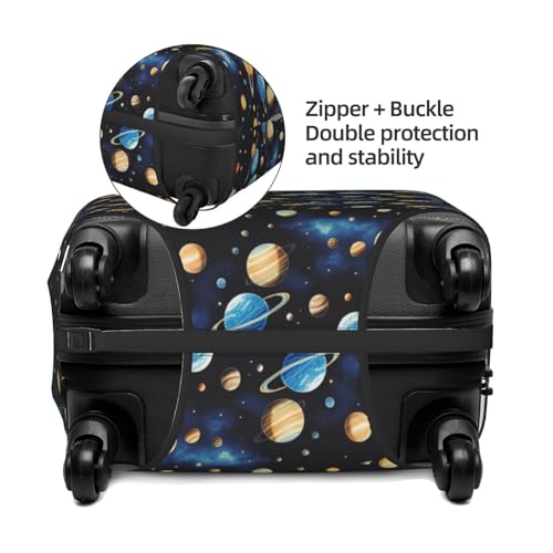 Outer Space Planets Print Elastic Washable Baggage Protector Universal Suitcase Cover Travel Luggage Cover4