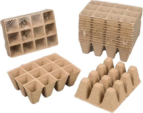 120 Seed Starter Tray,Seedling Starter Trays, Biodegradable Seeding Tray, Seed Germination Kit for Nursery, Fruit, Vegetables, Flowers and Other Plants