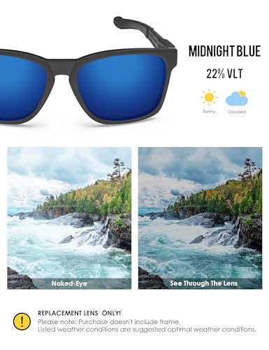 Image of BLAZERBUCK Anti-salt Polarized Replacement Lenses for Oakley Catalyst OO9272 Sunglass