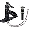   Waterfall-Bathroom-Faucet-Oil-Rubbed-Bronze-Sink-with-Pop-Up-Drain-Stopper-Faucets-Single-Hole-Rustic-Vanity-Farmhouse-Overflow-One-Handle-Bath-Black-Commercial-Assembly-by-Homevacious