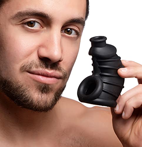 Dark Chamber Silicone Chastity Cage - Black