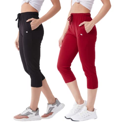 Image of Modeve Women Solid Cotton Blend Capri for summer|| Summer Wear