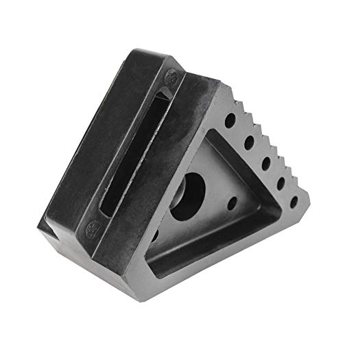 Extreme Max 5001.5772.2 Heavy-Duty Solid Rubber Wheel Chock With Handle - Value 2-Pack #TOP5