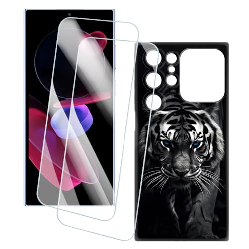 OAGELIM 2�Z�b�g �X�N���[���v���e�N�^�[ + �P�[�X Oukitel C62 GT (6.88 �C���`) �Ƃ̌݊������� �A�[�e�B�X�e�B�b�N�J�X�^���v�����g�J�o�[�Ƌ����K���X�t�B���� �X�N���b�`�h�~ (��)