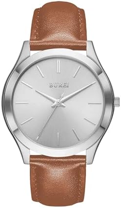 BUREI Men Watches Fashion Analog Stainless Steel Quartz Waterproof Watches,Gift for Men.