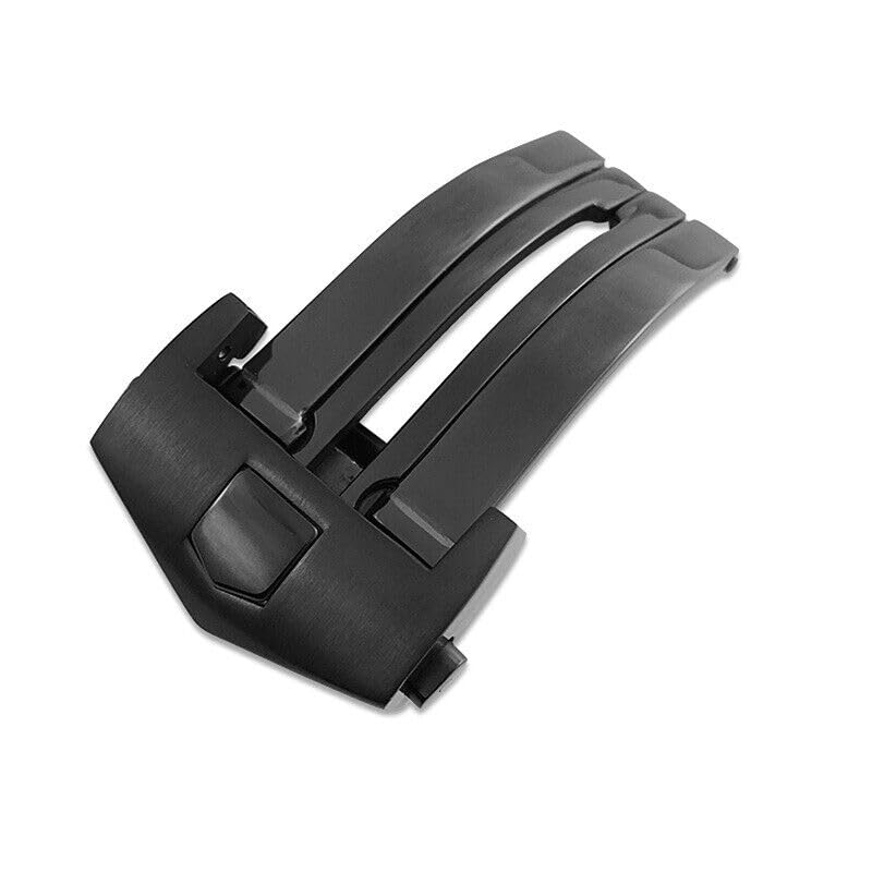 Fermoir montre cassé ? Boucle déployante 18 mm noire compatible Carrera