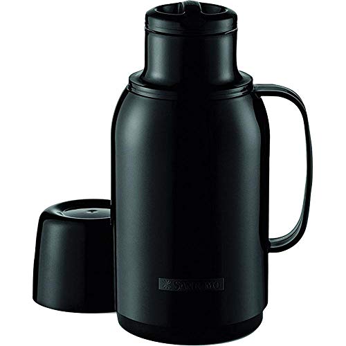 Garrafa Térmica Plástico Gostar 750 ml, Sanremo, Polipropileno, Elastômero TPE e Vidro, Preto