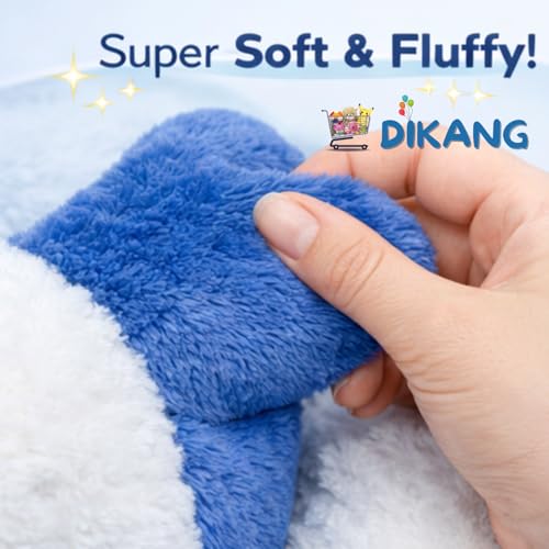Image of DIKANG Hooded Teddy Bear Gift Soft Toys for Girls and Boys | Blue Hood Teddy Bear Plushie Stuffed Animal Toys | Long Ear Soft Toy for Kids | Gifts for Woman, Amazing Birthday Gift for Kids - 30 cm