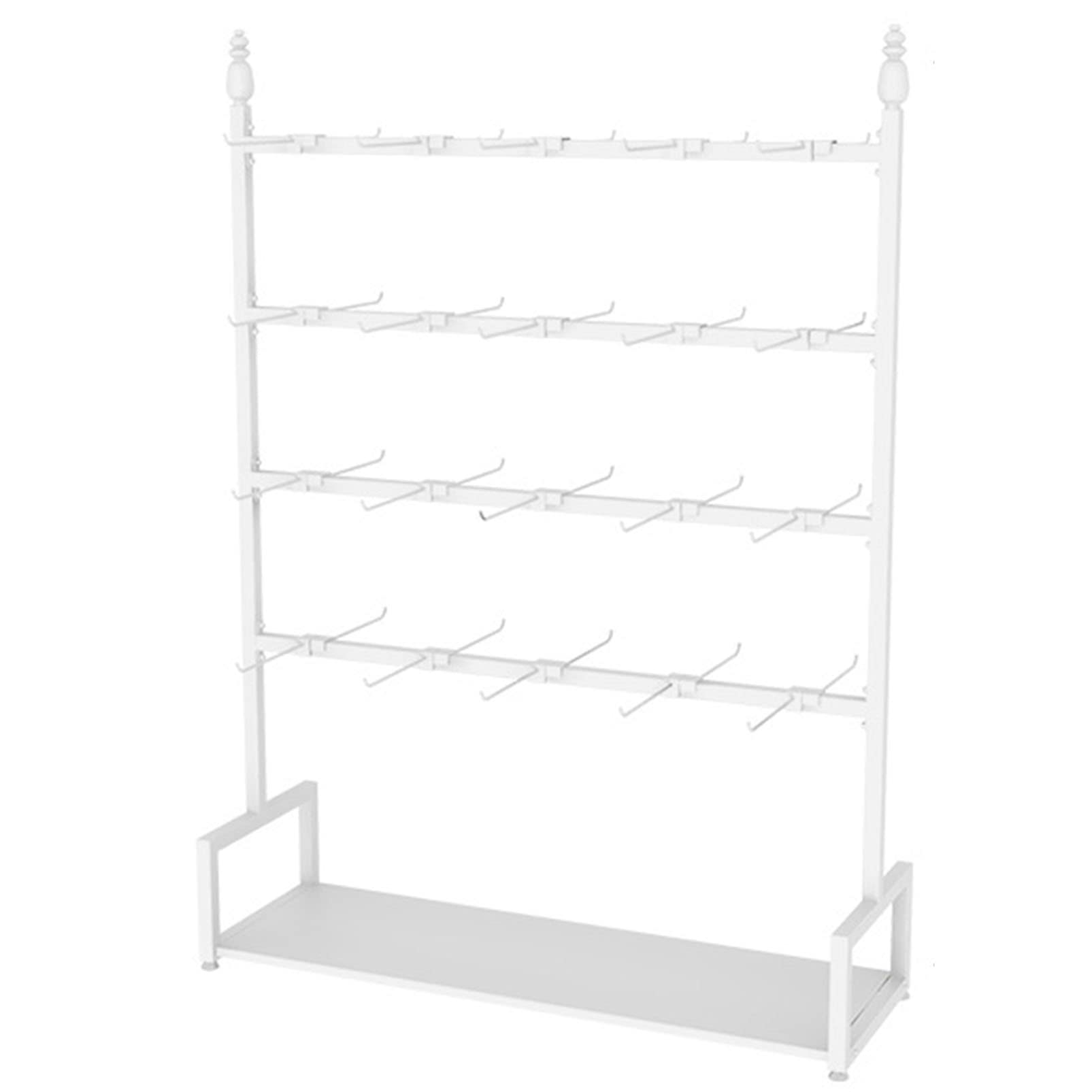 HADECOLL Clothes Rack, Double Sided Garment Display Stand, Floor Hanger With Hooks, Storage Organizer For Accessories, Bedroom Closet Organization