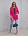 CRAZY GRID Womens Casual Blazer Jacket Long Sleeve Business Suit Jacket Fashion Dressy Work Office Jacket Open Front Button Ladies Blazer Rose Madder Red Size Small