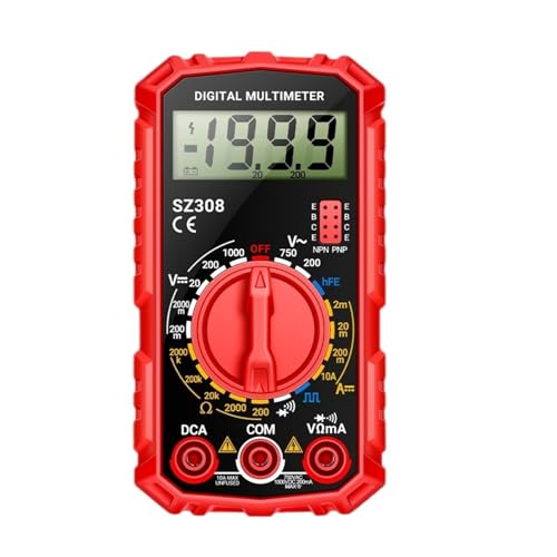 Multimètre numérique SZ308 testeur d'onde rouge 1999 comptes AC DC