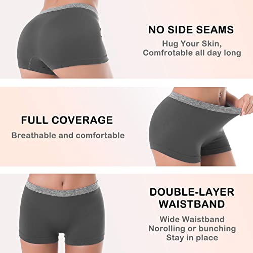 Image of DEEP TOUCH Womens Seamless Underwear Boyshort Panties Boxer Briefs No Show Panty for Ladies Comfortable