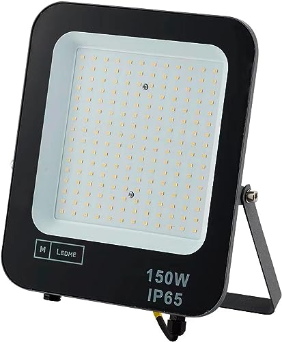 M Ledme - Projecteur LED Napoli 150W, 21.000 lumens, IP65 dimmable, couleur lumière neutre (4500K), éclairage extérieur, utilisation pour jardin, patios,...