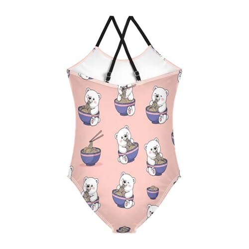 Little Girls Bathing Suits, Summer Beach Apparel 3-10 Y, Cute Cartoon Bears Bowl2