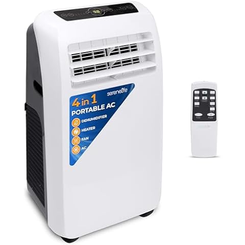 SereneLife Portable Air Conditioner with Heater and Dehumidifier Cover